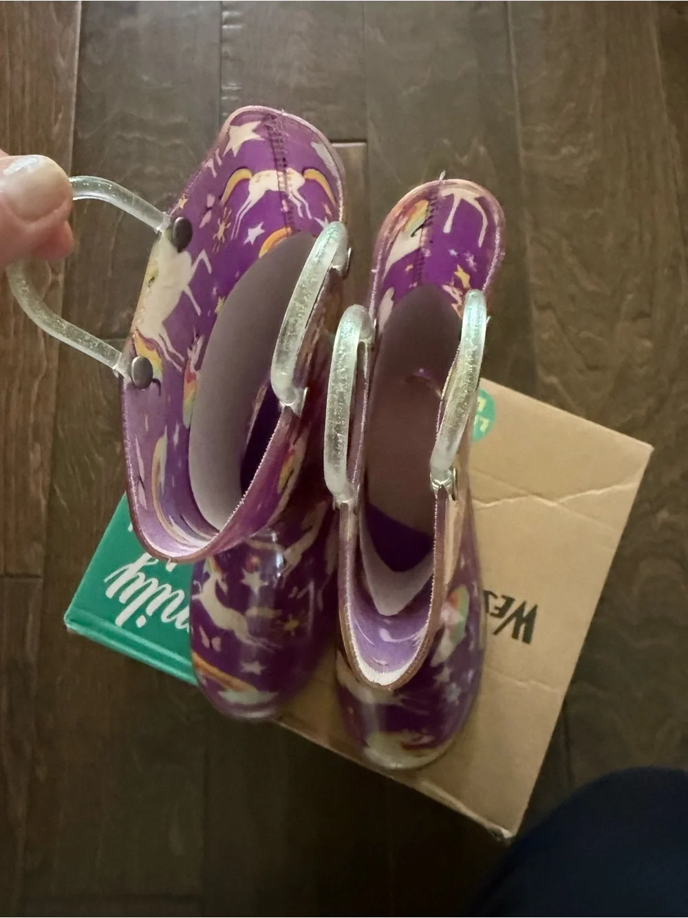 Western Chief Purple Unicorn Light-Up Kids Rain Boots